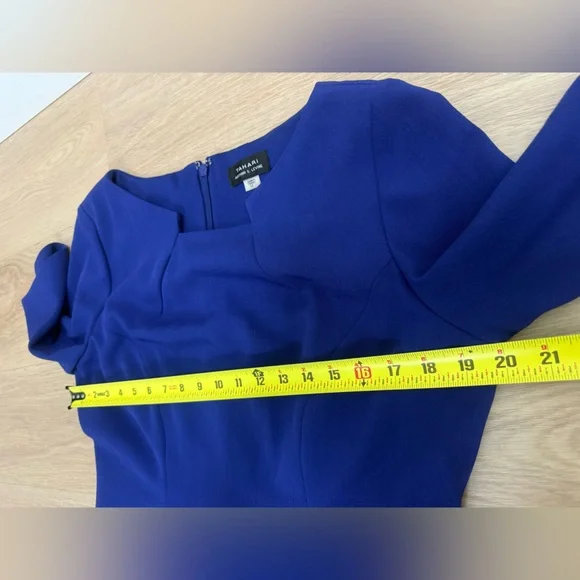 Tahari Arthur S. Levine Royal Blue Sheath Dress Size 12 - Picture 8 of 11